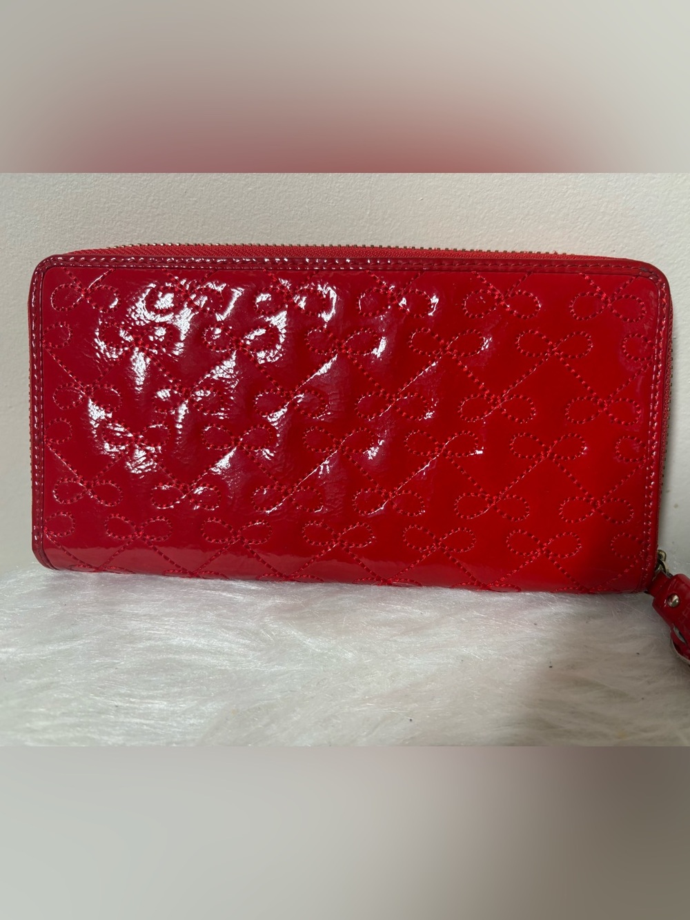 Anya Hindmarch Bow Leather Wallet- Red